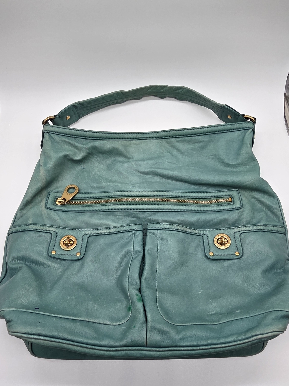 Marc Jacobs Teal Leather Shoulder Bag